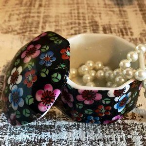 Vintage Royal Chintz Baby Keepsake Box Vanity Jar